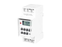 Logilink Et0010, Daglig Timer/Veckotimer, Vit, Digital, Lcd, Knappar, 16 Dagar