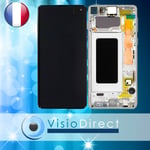 Vitre Tactile + Ecran LCD pour Samsung Galaxy S10 SM-G973F sur chassis BLANC