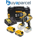 Dewalt DCK2062P2 18v Brushless DCD709 Combi Drill DCF809 Impact Driver 2 x 5.0ah