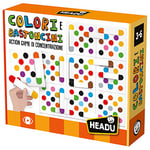 Headu Couleurs Et Bâtons Action Jeu De Concentration It53597 Jeu Éducatif pour Enfants 3-6 Ans Fabriqué en Italie