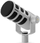 Microphone de diffusion dynamique USB RØDE PodMic Blanc