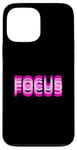 Coque pour iPhone 13 Pro Max Rose FOCUS Illusion d'optique graphique rose