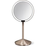 Simplehuman makeup spejl med lys, Ø14,5 cm, rosa guld