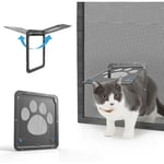 Bluedeer - Chatiere pour Moustiquaire Facile à Installer La Liberté de Verrouillable Moustiquaire de Porte pour Petit/Moyen Chat/Chien