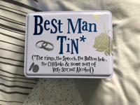 Best Man Tin Bits & Bobs Blue Hinged Lid Gift Storage Really Good Bright Side