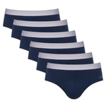 Sloggi Hommes Lot De 6 Slips - Brief Go Abc 2.0, Sous-Vêtements, Coton Bleu Foncé L (Large)