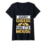 Womens Every Cheese Has Its Mouse V-Neck T-Shirt