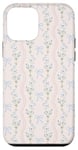 iPhone 12 mini Cute Light Blue Bows Floral Flower Soft Pink Girl Coquette Case