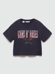 Mango Kids' Guns N' Roses Cotton T-Shirt, Navy