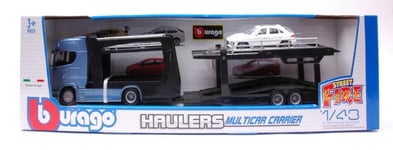 Scania S730 Highline Cab Voiture Transporteur + Porsche Macan 1:43 Model Bburago