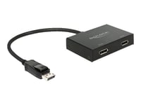 Delock Displayport 1.2 Splitter 1 X Displayport In > 2 X Displayport Out 4K - Video/Audiosplitter - 2 X Displayport - Skrivbordsmodell