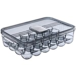 Cuisine Grande Capacité BoîTe de Rangement des Oeufs RéFrigéRateur en Plastique MéNage PréServation Anti-Goutte Oeuf Plateau Gris