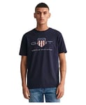 GANT Men's Reg Archive Shield SS T-Shirt, Evening Blue, 5XL