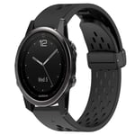 Garmin Fenix ​​​​​​5S silikoniranneke, 20 mm - musta