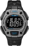 TIMEX Men's IRONMAN Classic 30 38mm Watch – Black & Gray Case Negative Display with Black Resin Strap TW2U30200