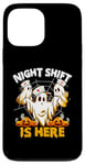 Coque pour iPhone 13 Pro Max L'équipe de nuit d'Halloween de l'infirmière Ghost Jack O Lantern est arrivée