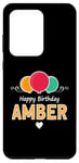 Coque pour Galaxy S20 Ultra Amber Joyeux anniversaire slogan