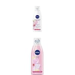 NIVEA routine visage Lait de Toilette Douceur Peaux Sèches, lait démaquillant yeux & nettoyant visage (1x200 ml) et Tonique Douceur, lotion visage & nettoyant pour peaux sèches et sensibles (1x200 ml)