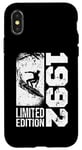 Coque pour iPhone X/XS Surfeur Surf-board Vintage born 1992 Birthday Surfing