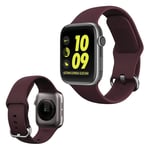 Apple Watch Series 5 40 mm klockarmband i flytande silikon - Vinröd