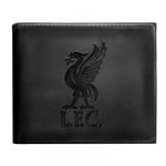 Liverpool Official Football Gift Embossed Crest Wallet Black