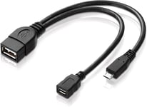 40228 USB-OTG Adapter-Kabel Micro-USB 2.0-Stecker USB-Buchse Typ A + Strom-Anschluss für externe Festplatte und andere Geräte