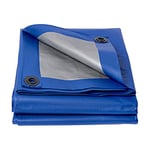 Extremely Heavy Duty PP Blue Tarpaulin; 2m x 3m / 6.6ft x 9.8ft; Light, Thick, Woven 230GSM XPO; Elastomer Coating, Superior UV Resistance, Waterproof, Double-Sided Fabric - Supreme Versatility