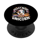 Thanksgiving Unicorn Feast Mode Licorne Thanksgiving Party PopSockets PopGrip Adhésif