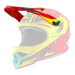 O'NEAL | Pièces détachées Casque de Motocross | Moto Enduro | Visière de Remplacement Casque 3SRS Riff 2.0 | Visière Casque 3SRS Riff 2.0 | Adulte | Rouge Néon Jaune | Taille Unique