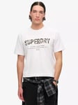 Superdry Cotton Utility Sport Logo Loose T-Shirt, Brilliant White