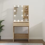 Maison Chic - Coiffeuse avec led Table de maquillage Coiffeuse Maquillage Chêne sonoma 60x40x140 cm DNBD96170 MaisonChic