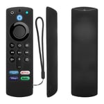 Black Housse de protection en Silicone pour télécommande, pour Amazon ALEXA Voice afir TV Stick 4K 3e génération, antichoc antidérapant Nipseyteko