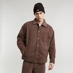 Boxy Fit Sherpa Jacket - Brown - Men