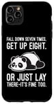 Coque pour iPhone 11 Pro Max Fall Down Seven Times, Get Up Eight - Humour amusant Lazy Panda