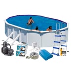 Swim & Fun Pool Basic 132 610x375 Cm White Sidesup