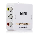 Mini Composite AV CVBS 3RCA to HDMI Video Converter Adapter 720p 1080p Upscaler