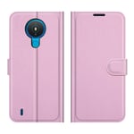 Nokia 1.4 - Läderfodral / plånboksfodral Pink