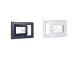 Fenêtre PVC Triple Vitrage - HEXA'FEN - LxH 600x400 mm - Blanc intérieur - Anthracite extérieur - Ferrage Droite