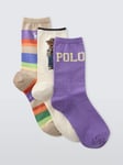 Ralph Lauren Polo Western Bear Socks Gift Set, Pack of 3