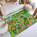 Child Playmat Highway Simulated City Traffic Area Rug Carpet Non-slip Floor Mat