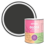 Rust-Oleum Black Interior Wood Paint in Gloss Finish - Dark Magic 750ml