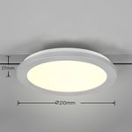 Trio Lighting LED-kattovalaisin Camillus DUOline Ø26 cm titaani