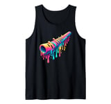 Dripping Paint Art Didgeridoo Yidaki Musician Tank Top