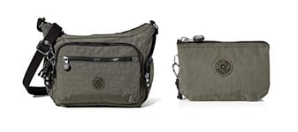 Kipling Gabbie S, Crossbody Femme, Kaki, Taille Unique + Creativity S, Pouches/Cases Femme, Kaki, 13 Hauteur x 19 Largeur x 8 Profondeur cm