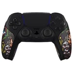 eXtremeRate PlayVital Grips Sticker pour ps5 Manette,Housse Autocollant de Poignée Skins en Caoutchouc pour ps5,Accessoires Antidérapants pour ps5 Manette-Fête Effroi