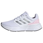 adidas Women's Galaxy 6 Shoes Sneaker, Cloud White/Silver Metallic/Pink, 4.5 UK
