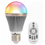 Ampoule led E27 9W rgb 2500K-6500K Dimmable avec télécommande et minuterie