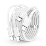 USB C to USB C Charger Cable 1m, 60W Type C Cable Lead Fast Charging Power for Apple iPhone 15 Plus/15 Pro Max, MacBook Pro 2021/2020, iPad Pro 12.9/11 inch/Mini/Air 5/4, Samsung, Pixel