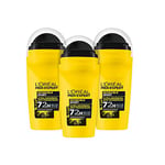 L'Oréal Men Expert Invincible Sport Lot de 6 déodorants compacts pour homme, longue durée contre la transpiration, action 96 heures, 50 ml