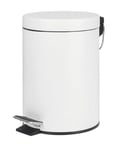 3L Bathroom Pedal Bin In White